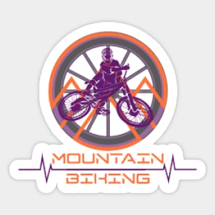Mountain Biking Through The Woods Sticker